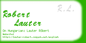 robert lauter business card